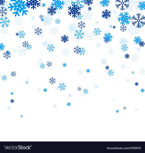 Blue Falling Snowflakes Royalty Free Vector Image