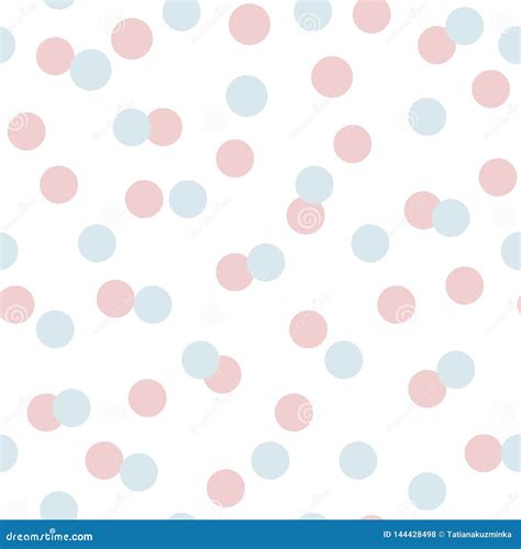 与蓝色桃红色圈子的圆点无缝的样式在白色背景桃红色无缝的样式 向量例证 插画 包括有 节假日 小点 144428498