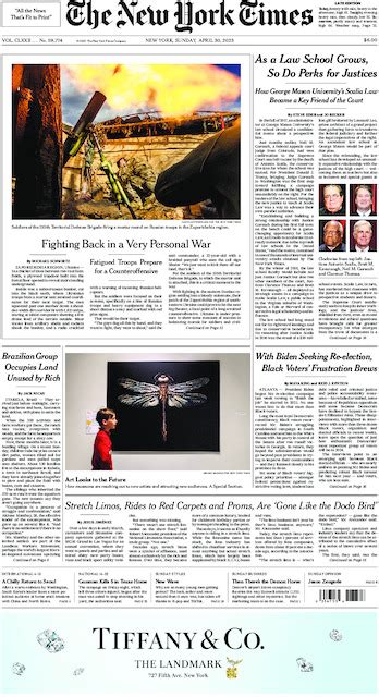 The New York Times In Print For Sunday April 30 2023 The New York Times