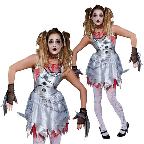 Rubies Womens New Horror Spooky Dead Doll Halloween Fancy Dress Costume