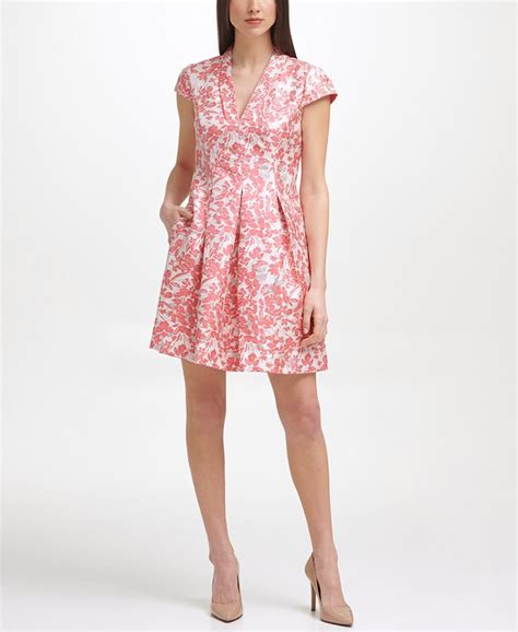 Vince Camuto Fit And Flare Floral Print Dress Is Discounted