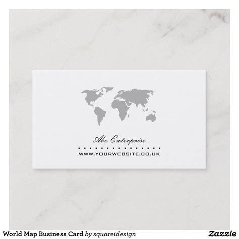 World Map Business Card World Globes Shopping World Cmyk Print Card