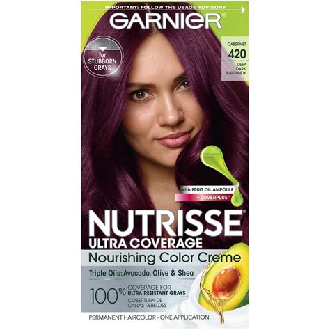 Garnier Nutrisse Ultra Coverage Nourishing Hair Color Creme Cabernet 420 1 Kit