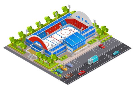 Sport Complex Stadium Isometric Banner 477817 Vector Art At Vecteezy