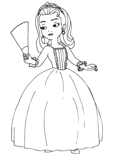 Beautiful Princess Amber Coloring Page Free Printable Coloring Pages