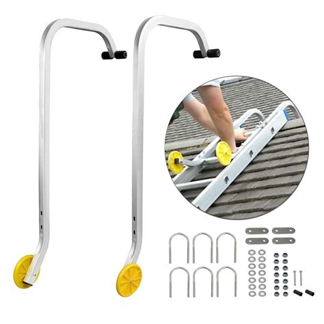 Todeco Roof Ladder Hook With Wheel For Telescopic Extension Ladder Or