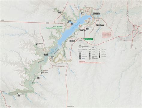 Map Of Alibates Flint Quarries National Monument And Lake Meredith