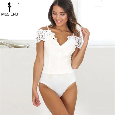 Buy Missord 2018 Sexy V Neck Sleeveless Swimsuit Lace Solid Color Beachwear