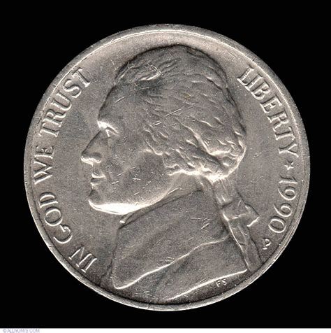 Jefferson Nickel 1990 P Nickel Five Cents Jefferson 1938 2003