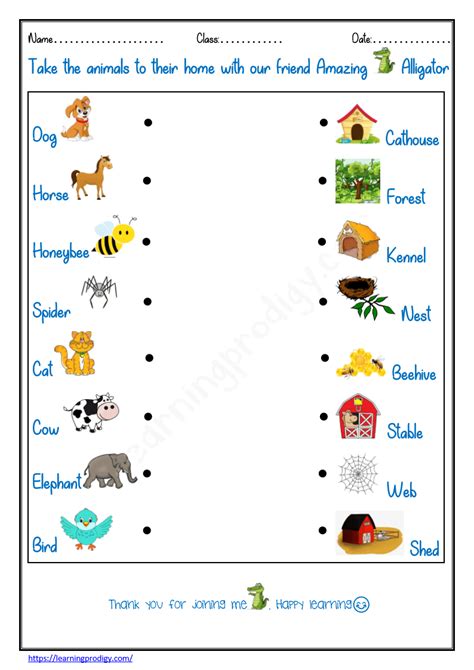 Top 120 Animals And Their Homes Worksheets English