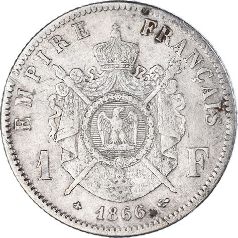 Coin France Napoleon Iii Napoléon Iii Franc 1866 Paris