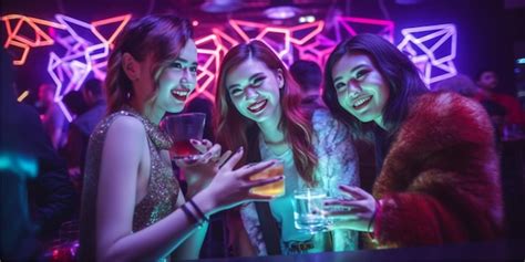 Premium Ai Image Photo Nightlife People Having Fun In Bars And Clubs