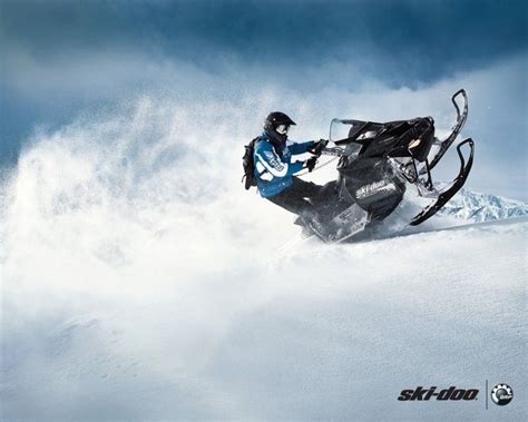 Ski Doo Sled Snowmobile Skiing Freeride