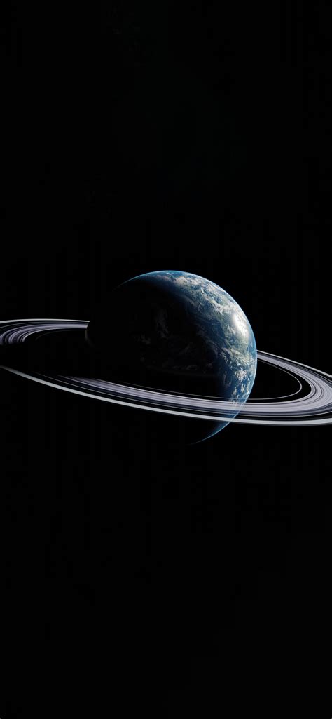 1242x2688 Earth With Saturn Like Rings 5k Iphone Xs Max Hd 4k
