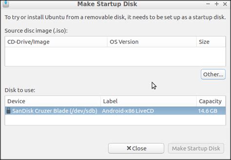 Ubuntu Startup Disk Creator In Lubuntu 1604 Making Usb Read Only No