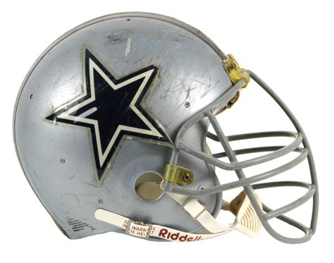 Lot Detail 1980s Dallas Cowboys Game Worn Helmet Scott Watersmears Loa