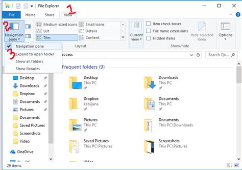 How To Show Or Hide File Explorer Navigation Pane In Windows 10