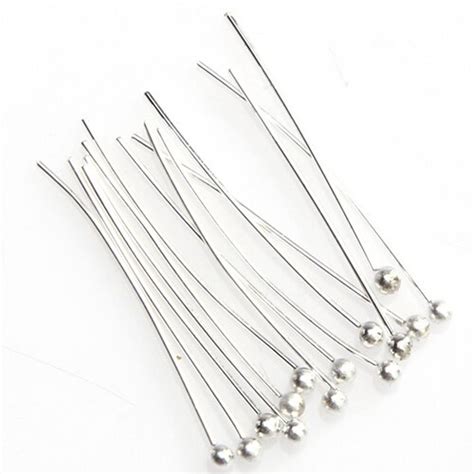 100pcs Silver Tone Ball End Pins Jewelry Making Findings Diy Crafts