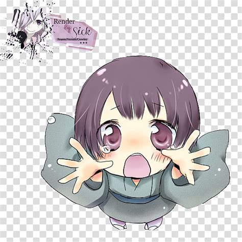 Renders Anime Chibi Crying Female Anime Character Transparent