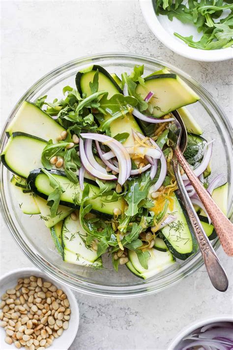 Fresh Zucchini Salad Ready In Minutes Fit Foodie Finds