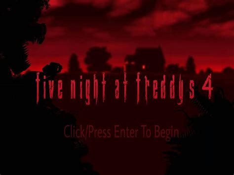 Five Night At Freddys 4 Title Screen Fanmade By Bonnieta123 On