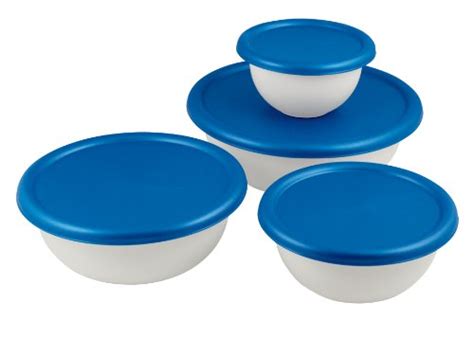 Buy Sterilite 07479406 8 Piece Covered Bowl Set Blue Sky Lids With