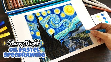 Easy Oil Pastel Painting For Beginners Starry Night Oil Pastel