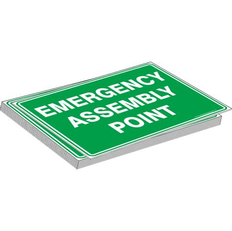 10 Pack Of Emergency Assembly Point Signs 3mm Corflute Australian