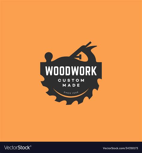 Woodwork Logo Royalty Free Vector Image Vectorstock