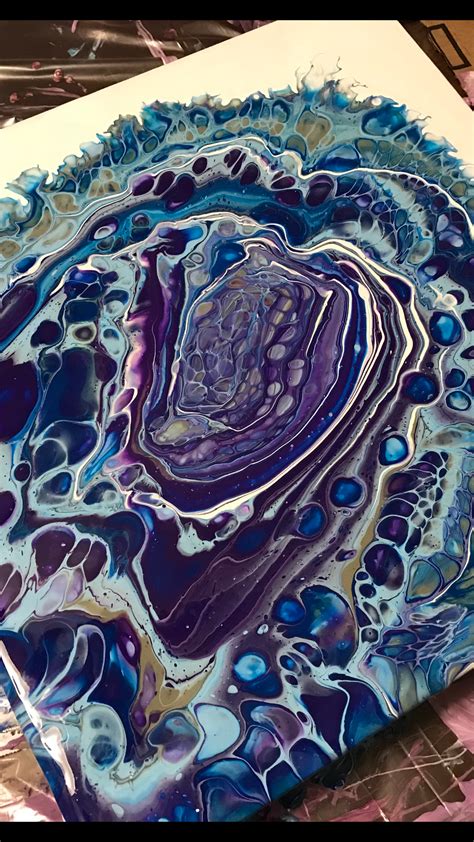 Bubblicious Fluid Acrylic Painting By Waterfall Acrylics