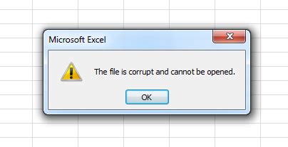 How To Fix The File Is Corrupt And Cannot Be Opened Excel Error