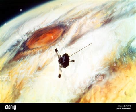 Artists Impression Of Pioneer 10s Flyby Of Jupiter Pioneer 10