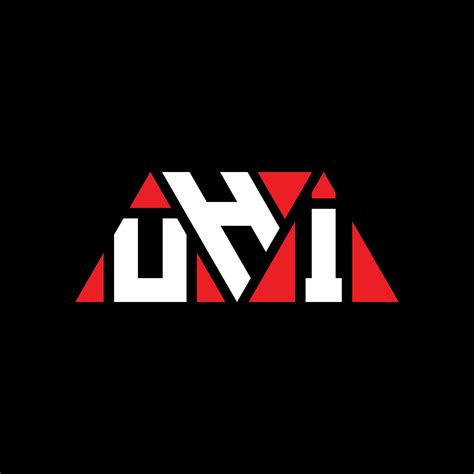 Uhi Triangle Letter Logo Design With Triangle Shape Uhi Triangle Logo