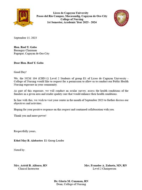 Courtesy Call Letter Chn 1 E1 Pdf