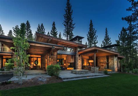 Mountain Modern Home In Martis Camp With Indoor Outdoor Living Modern