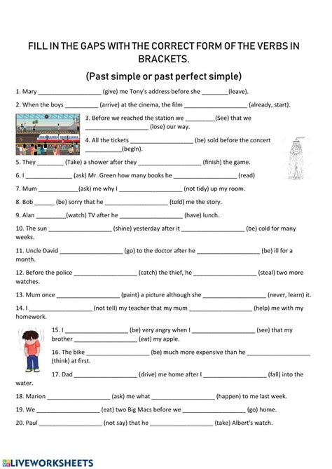 Past Simple Vs Past Perfect Simple Ficha Interactiva English Grammar Test Basic Grammar