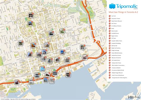Free Printable Map Of Toronto Attractions Printable Maps Free