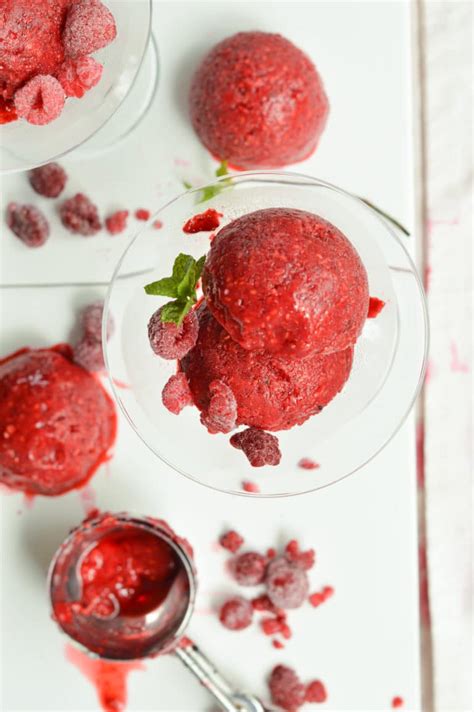 Sugar Free Raspberry Sorbet Recipe Only 4 Ingredients The