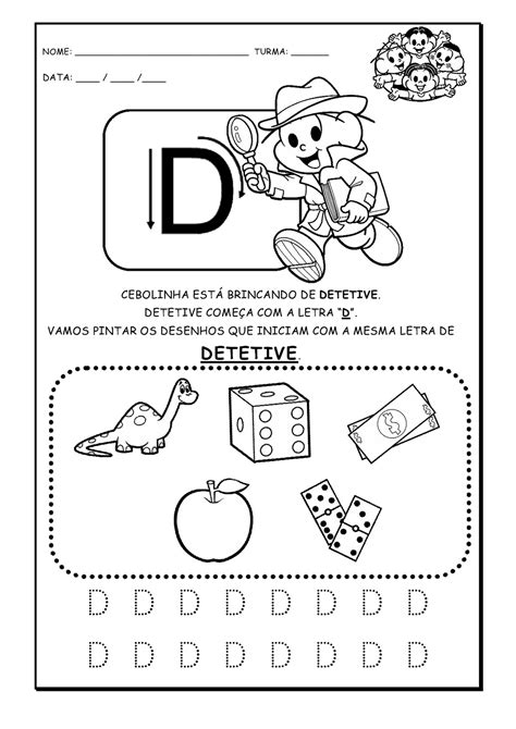 Atividades De Alfabetização Para Imprimir Letra D Educação E