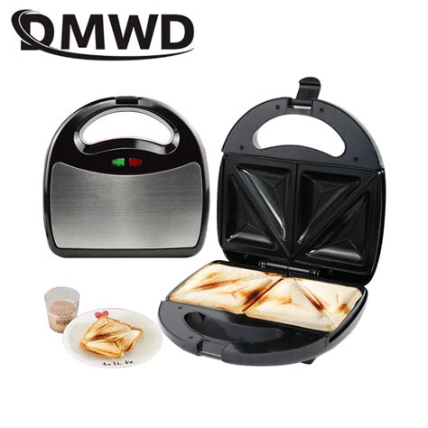 Dmwd Electric Sandwich Maker Household Mini Grill Bread Waffle Pancakes