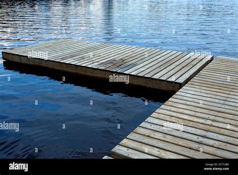 Wooden Dock On Lake Stock Photo Alamy