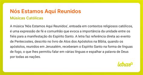 Nós Estamos Reunidos A Casa Está Preparada