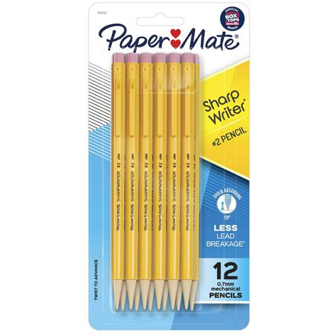 Paper Mate Sharpwriter Mechanical Pencils 07 Mm Hb 2 Lead 12 Count