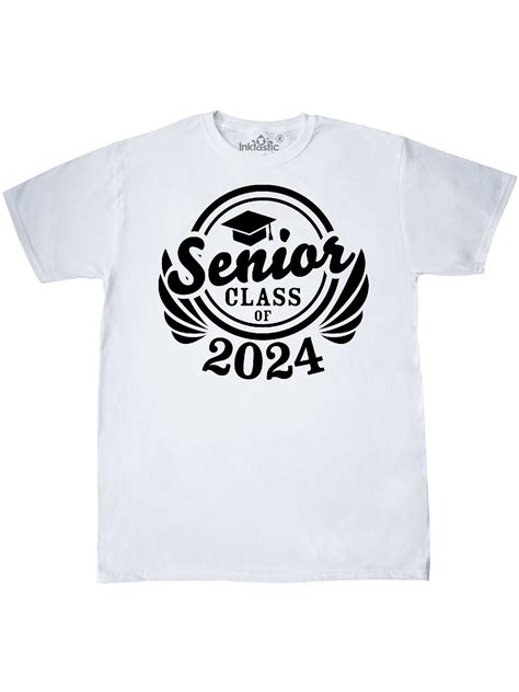 Inktastic Senior Class Of 2024 In Black With Graduation Cap T Shirt