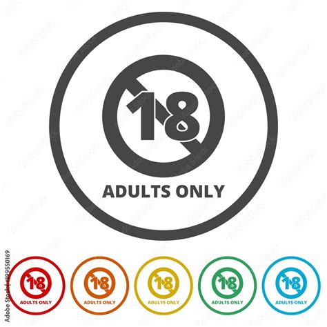 adults only content sign vector xxx sign 6 colors included stock vector adobe stock