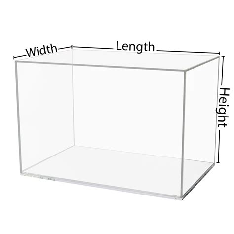 Custom Size Acrylic Display Box With Clear Base Buy Acrylic Displays