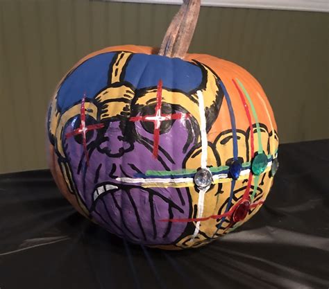Thanos And The Infinity Gauntlet Pumpkin By My Husband ️