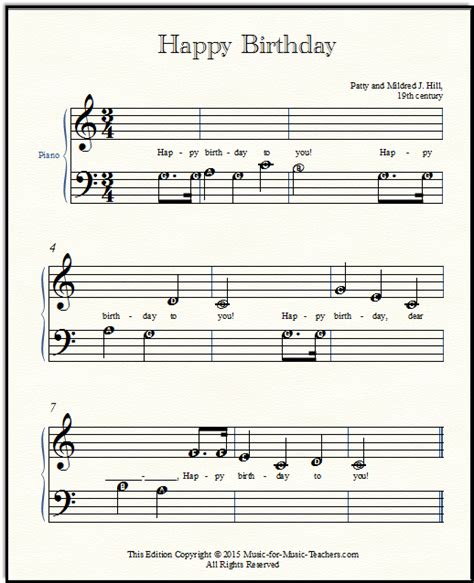 Happy Birthday Free Sheetmusic For All Instruments And Voice