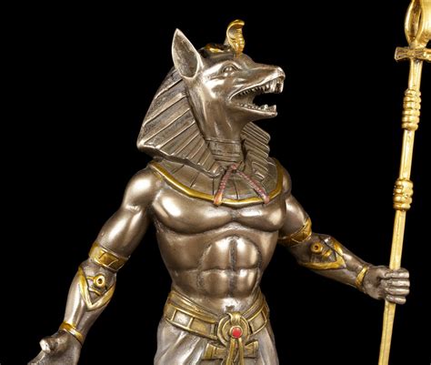 Ägyptische krieger figur anubis bronziert figuren shop de