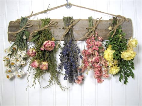 Dried Flower Rack Dried Floral Arrangement By Summersweetboutique